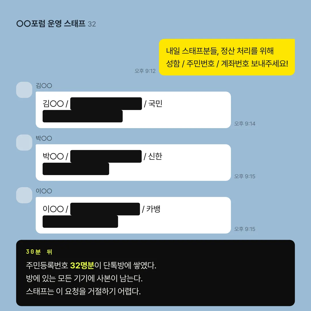 The Night Before the Event: “Send Me Your ID Number and Bank Account”